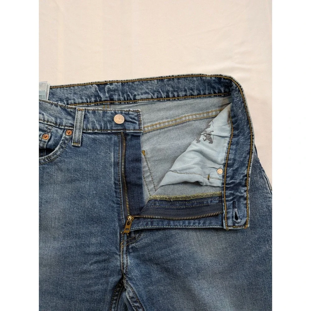 Levis 514 Straight Fit Mens Jeans 34x34 Medium Wash Blue Stretch